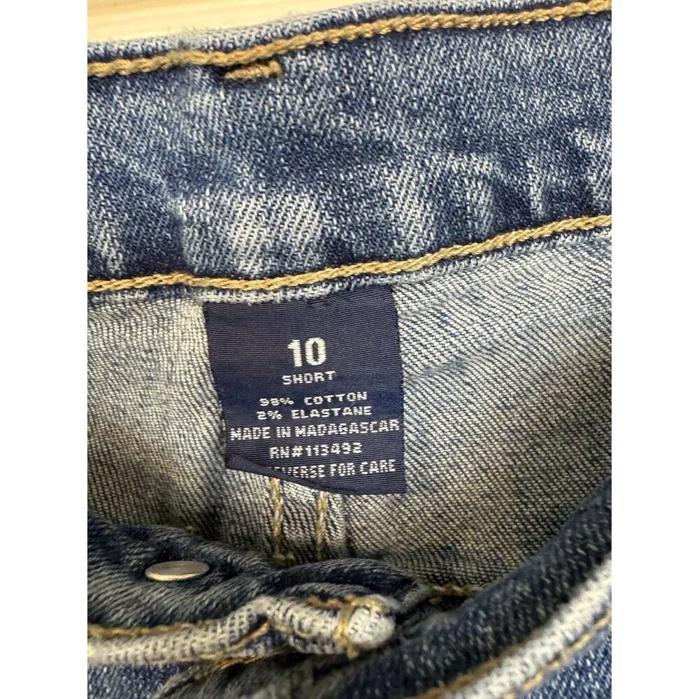 Full Blue Blue Straight Cut Jeans Women's 10 Short